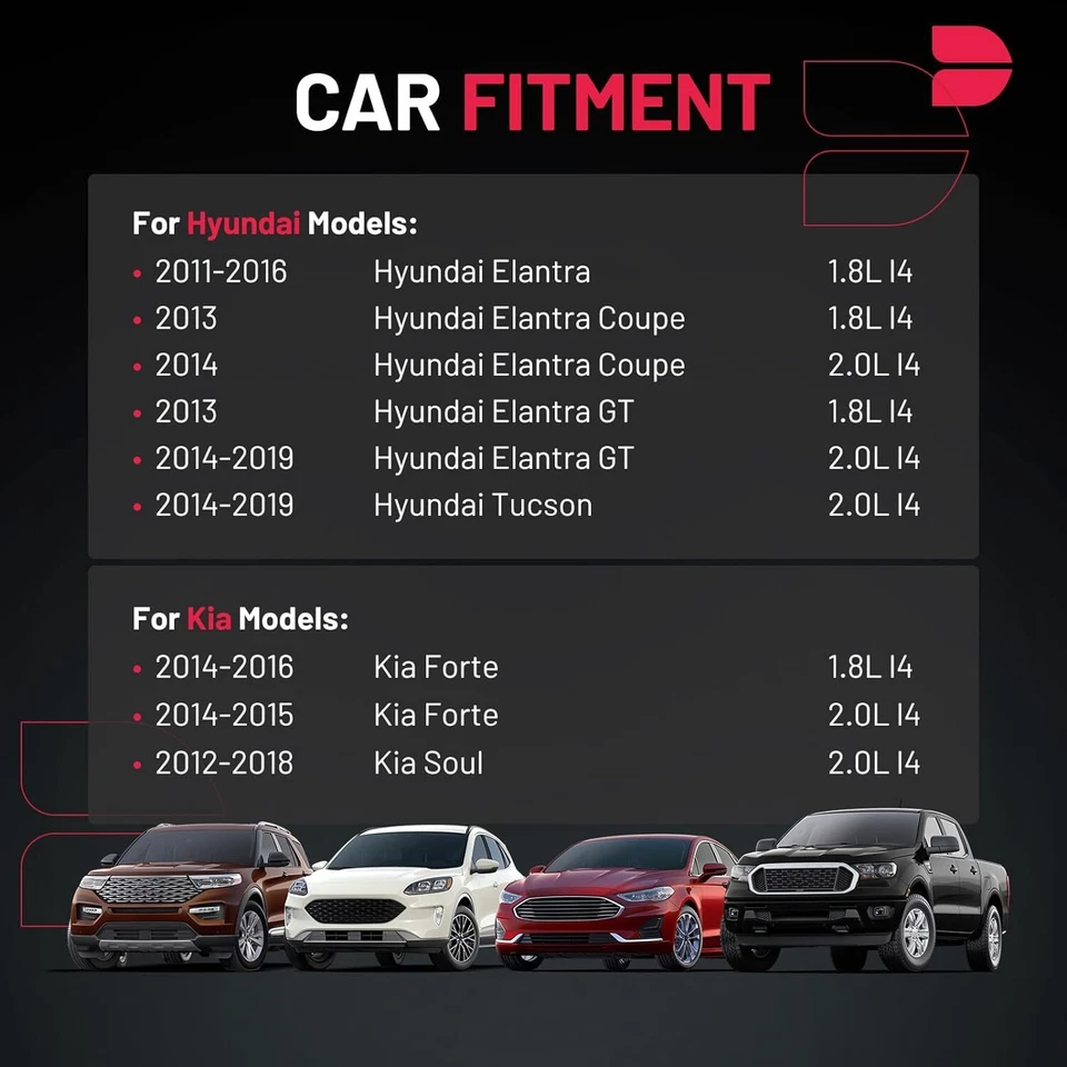 4X Bobinas de encendido + 4X Bujías para Hyundai Elantra 2012-2016 1,8L L4 UF651 Foto 3 de 4