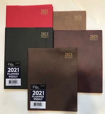 2021 WEEKLY Planner Calendar 8x10 Elite Appointment Book Organizer Agenda