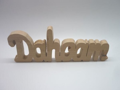 Schriftzug Dahoam / Daheim aus Buche oder Sperrholz Holzdeko Dekoration Holz Neu - Bild 7 von 18