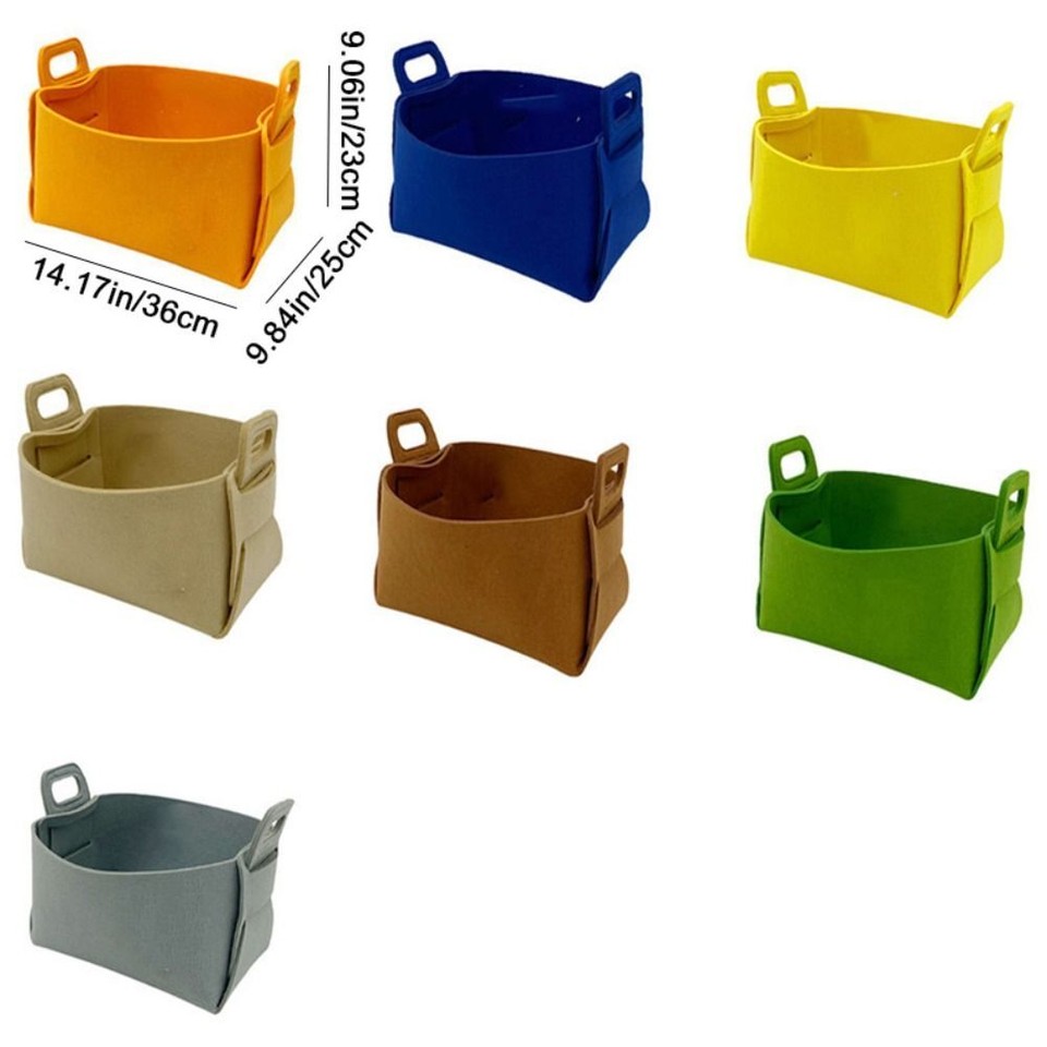 Korean Clothes Organiser Wool Felt Laundry Basket Toy Storage Box Baby
