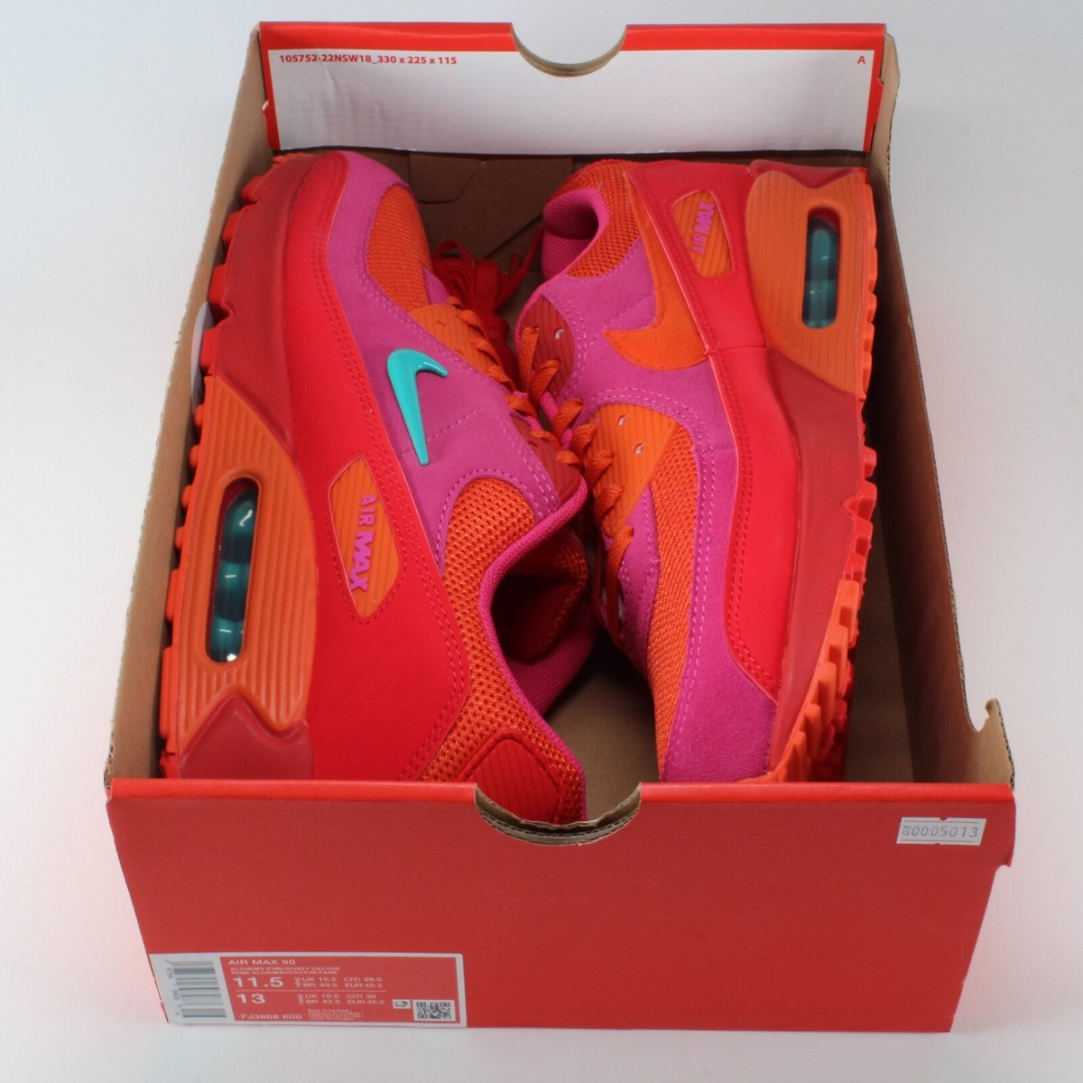 Nike Air Max 90 'Alchemy Pink' Red Orange Cyan FJ3868-600 Men's