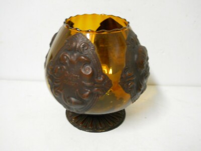Vintage EL Quijote De La Mancha Leather Wrapped Brandy Glass Medieval Decor 