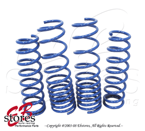Front-and-Rear-4pcs-Suspension-Lowering-Spring-Blue-For-Kia-Rio-2000-2004-2005