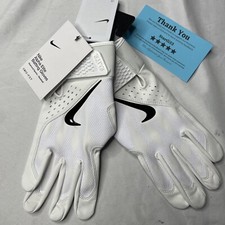 Nike Alpha Elite Batting Gloves Baseball Mens Size L White FD7816-132 New