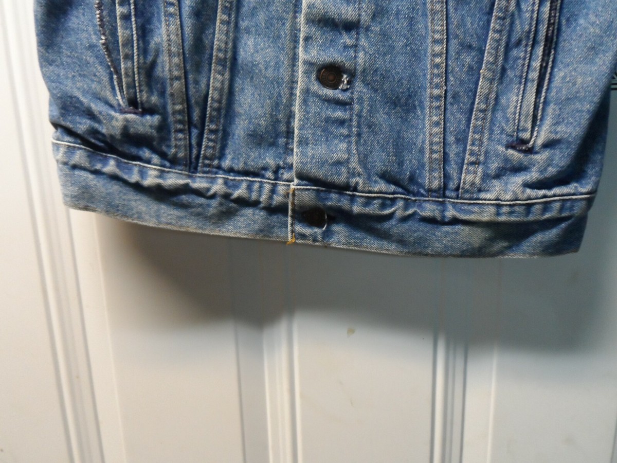 LEVI DENIM JACKET VINTAGE ROCK AND ROLL LED ZEPPLIN SIZE 38R LEVI DENIM JACKET VINTAGE ROCK AND ROLL LED ZEPPLIN SIZE 38R