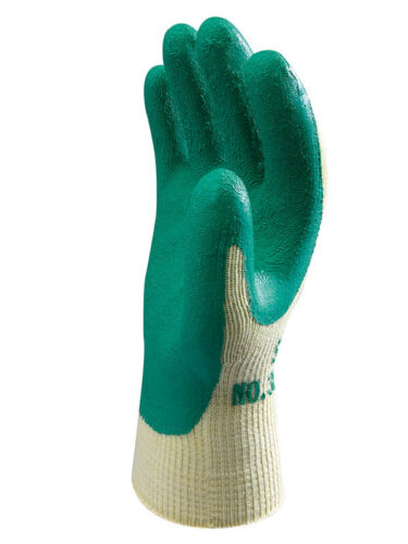 10 paires de gants de préhension SHOWA 310 - revêtement palmier en latex vert jardinage à faire soi-même - Photo 4 sur 4