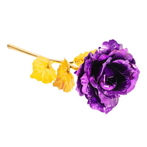Flor rosa chapada en oro de 24 quilates con caja de regalo Día de San Valentín - Imagen 49 de 63