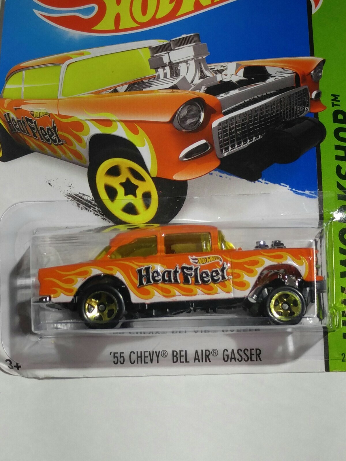 Hot Wheels ‘55 Chevy Bel Air Gasser Orange Heat Fleet HW 207/