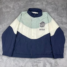 Vintage Georgetown Hoyas Windbreaker Jacket Size XL Apex One White Blue NCAA Men