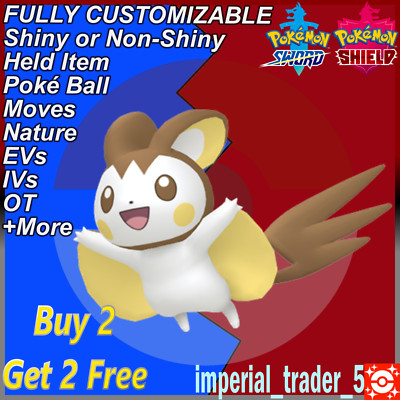 Pokémon Sword and Shield   Shiny Emolga   W/ Best 6IV Customizable