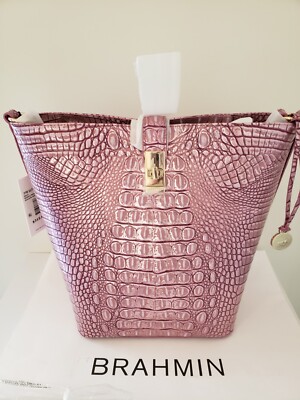  NWT  Brahmin  SHIRA Satchel/Shoulder Bag in  MULBERRY POTION GenLeather