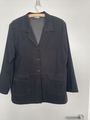 Fabiani Blazer Samtoptik schwarz Gr. 42