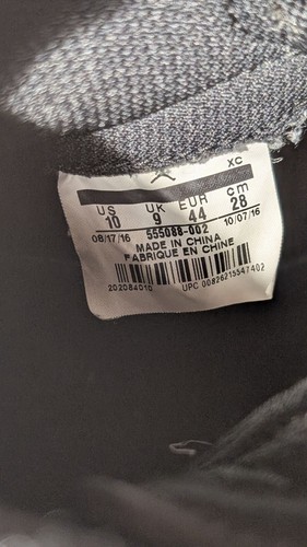 Size 10 Nike Air Jordan 1 Retro High OG Mens Black Perforated Shoes 555088-002 - Picture 7 of 7