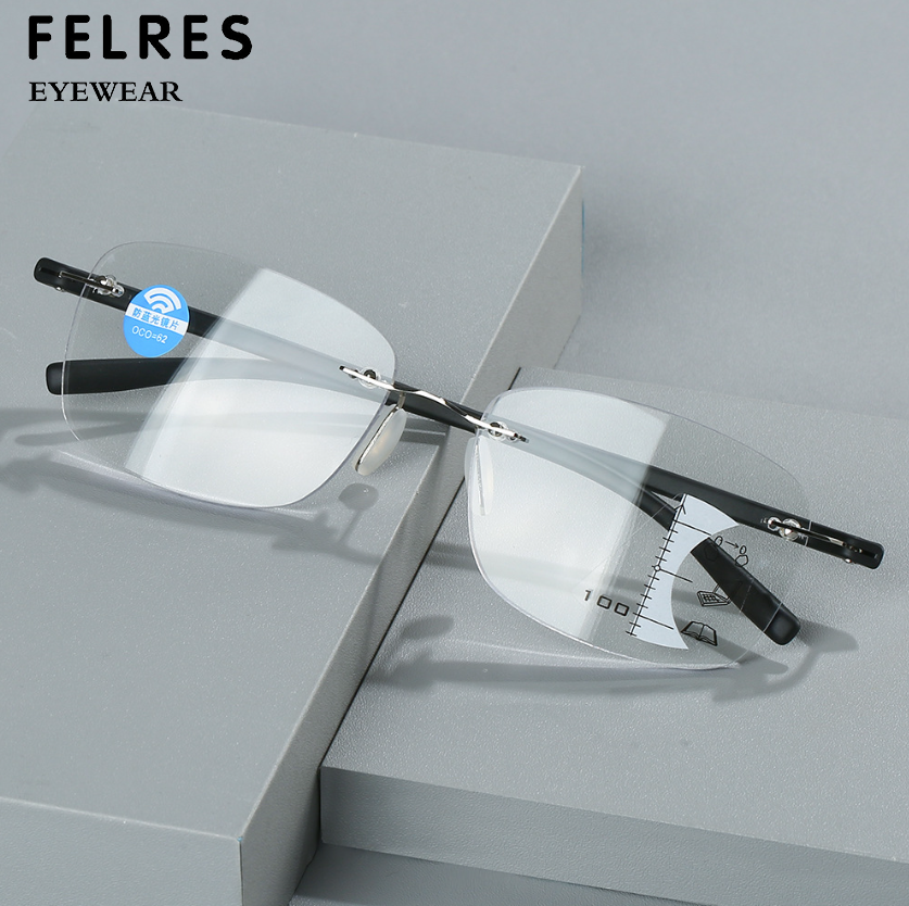 Progressive Glasses Non Prescription Glasses With Readers Rimless