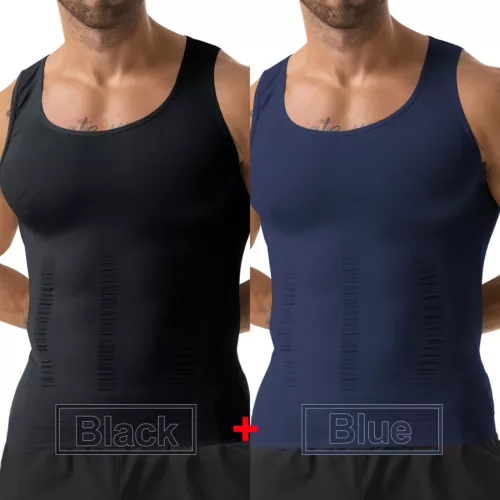 Herren Body Shaper Schlankmacher Shirt Kompression Weste Slim Shapewear Tank Top Girgle - Bild 29 von 46