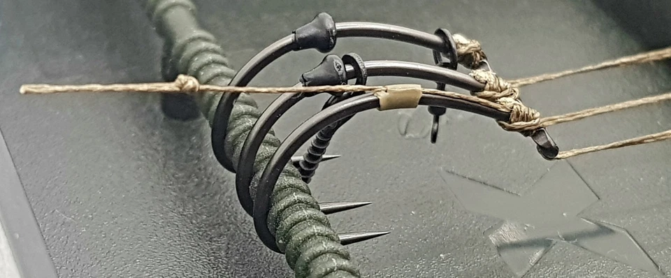 Kombi-Rigs x 5 Korda-Stil - Schlaufengeflecht - bereit gebundene Karpfen-Rigs - Ausleger - nach - Bild 4 von 4