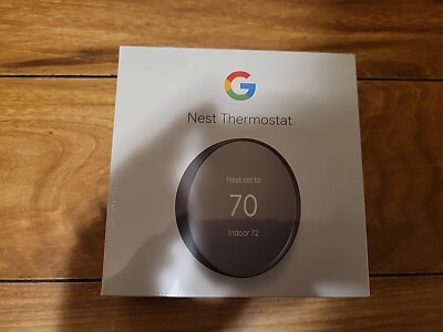 Google - Nest Smart Programmable Wifi Thermostat - Charcoal- SEALED