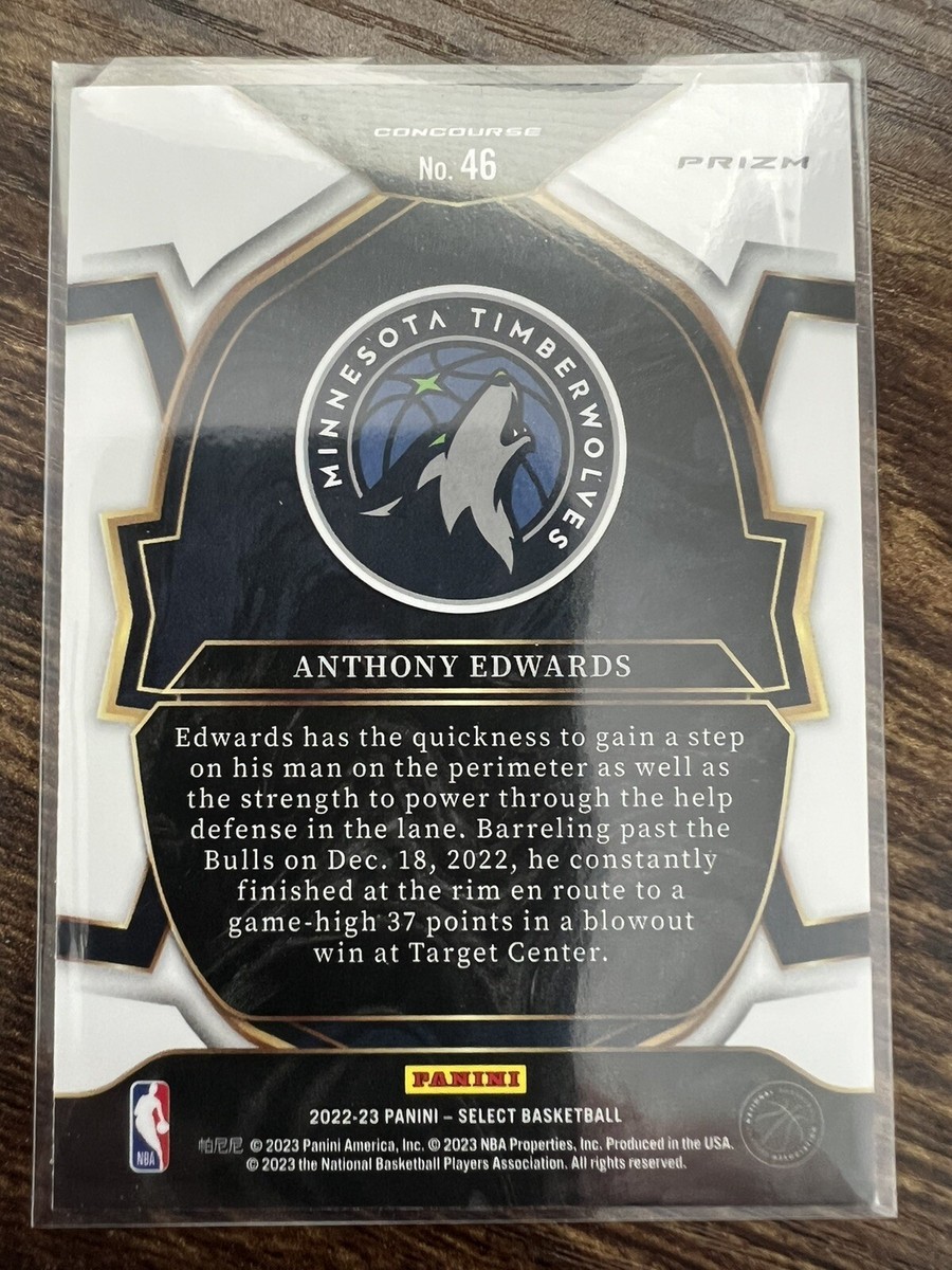 2022-23 Panini Select Basketball ANTHONY EDWARDS Orange Flash