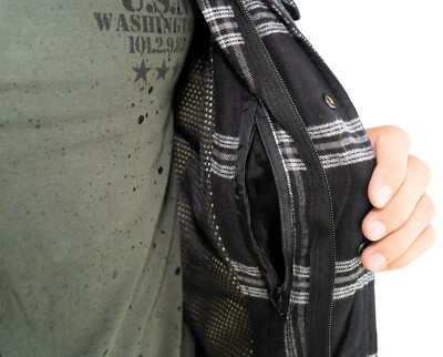 Camicia A Quadri Foderata In Lana West Coast Choppers WCCJS046RD - Foto 12