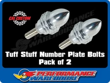 Cal Custom Tuff Stuff Number Plate Bolts, Dome Design, Pack of 2