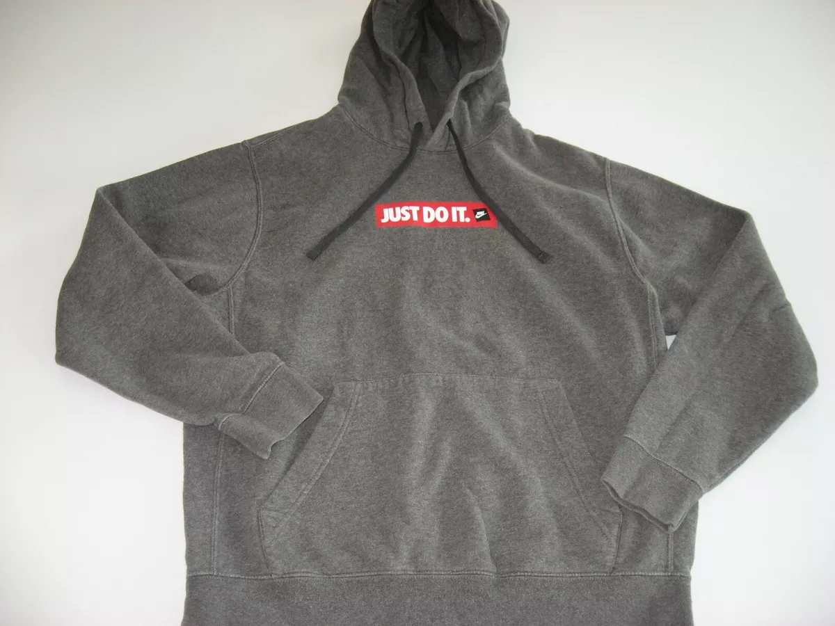 Nike Men s Just Do It Pullover Hoodie Sweatshirt Medium eBay
