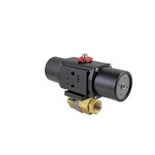 NEW Gemini 1.50" NPT Brass Spring-RTN-Normally Open-Pneu Actuated Ball Valve 