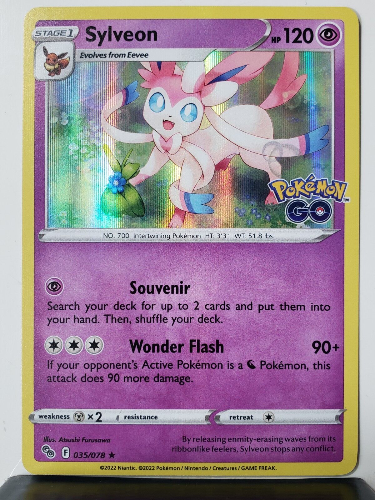  Sylveon 035/078 - Pokemon Go - Foil - Evolution Card Lot - Eevee  : Toys & Games