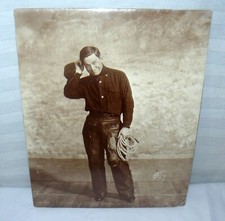 Press Photo Will Rodgers Actor Humorist 8 x 10 Western Dress Chaps And Rope