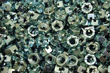 (80) Slotted Hex Castle Nuts 5/8-11 Thread Zinc Plated