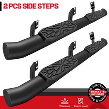 For 05-26 Nissan Frontier Crew Cab Side Step Curved Running Board Nerf Bar Blk