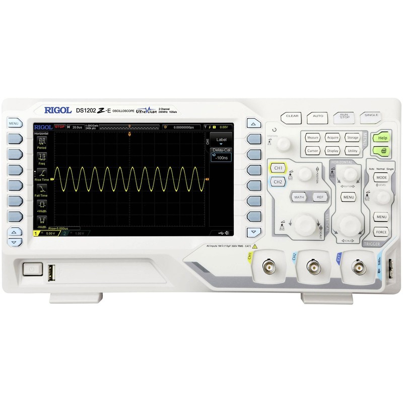 Rigol Digital Oscilloscope 200MHz 2-Channel 1GS/s 24MP 7" Display