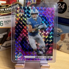 2025 Panini Mosaic Golden Tate III #214 Pink Camo Prizm Lions Football Card