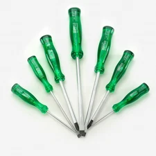Heyco Phillips/Slotted Screwdriver Set with Acetate Handle, 7 Pieces