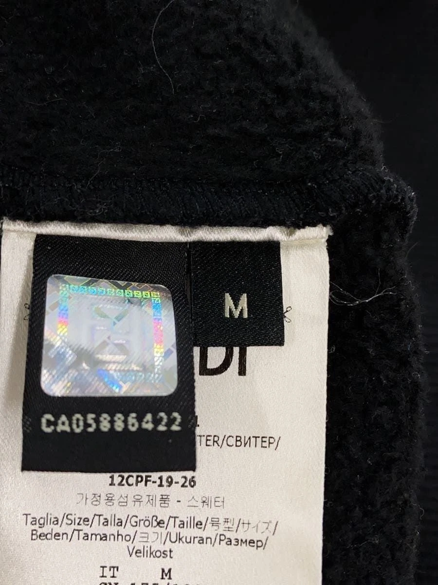 Felpa con cappuccio FENDI M cotone nero FY0981 A871 usata