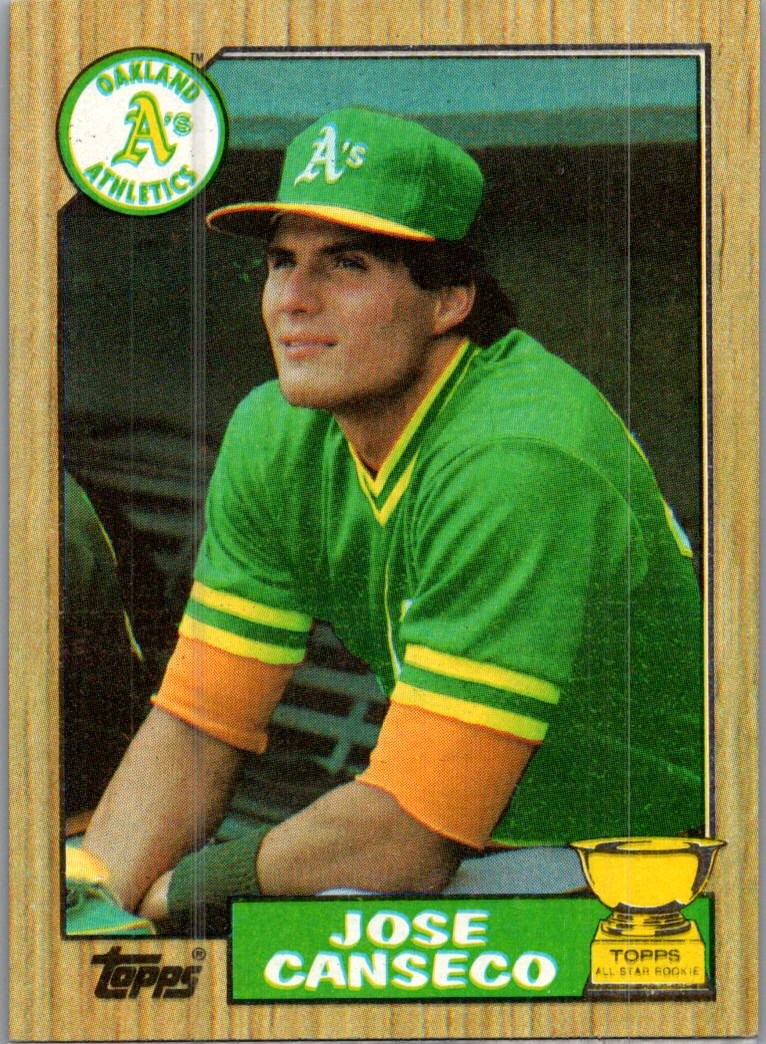 JOSE CANSECO 1987 TOPPS ALL-STAR ROOKIE CUP BASEBALL #620 RC Q5829