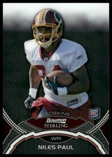 Niles Paul Rookie RC 2011 Bowman Sterling #9 Washington Redskins
