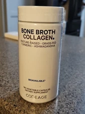 Codeage Bone Broth Collagen, 180 Vegetable Capsules - New. 9/2027