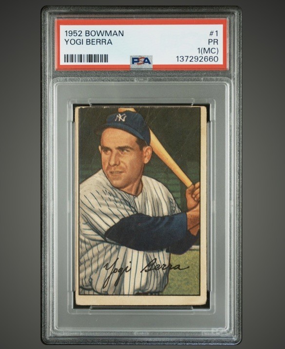 1952 Bowman Yogi Berra #1 PSA 1 Yankees HOF