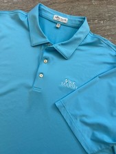 Peter Millar Polo Shirt Golf Oak Marsh Performance Summer Comfort XXL Sky Blue
