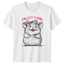 Im Just A Girl Damen T-Shirt Nager Hamster Tierbesitzer