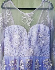 Purple Satin Mesh & Lace Dress Fantasy Fairy Cosplay Whimsy Party Plus Sz 20/ 1x