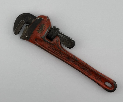 Rigid USA Heavy Duty Small 8" Pipe Wrench Ridge Tool Co. Elyria, O U.S.A.