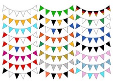 10 m Wimpelkette Wimpelgirlande Girlande Part...