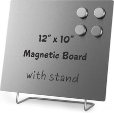 Large Magnetic Bulletin Board Dry Erase Memo Board with Stand Metal Easel fo