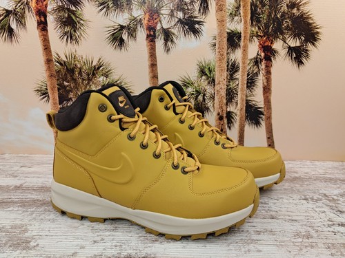 Nike Manoa Leather Boots Water Resistant Wheat Tan HF7095-700 Mens Size 10 NEW