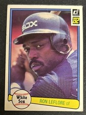1982 Donruss Ron LeFlore Baseball Card #165 White Sox Poor Creased Corner Dings