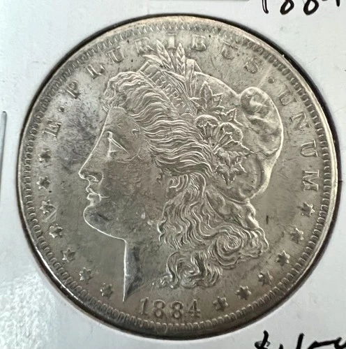 1884 O  BU Morgan Dollar Uncirculated 90% Silver US$1 Coin Weathered Just Right