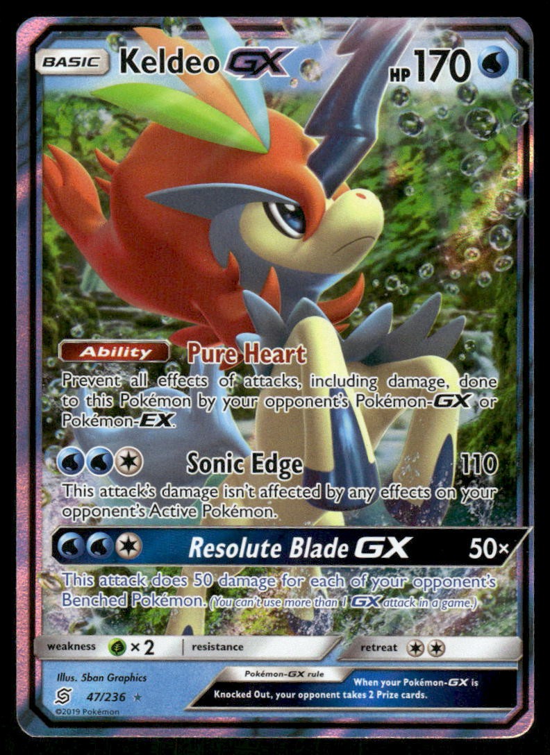 Keldeo GX 47/236 - Holo Unified Minds - GX Rare NM