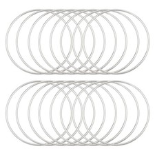 16Pcs Dream Catcher Rings, 3.9" Metal Hoops for Hanging Crafts DIY, Silver 3.7"