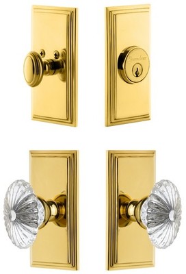 Grandeur CARBUR_SP_ESET_234 Carre Solid Brass Single Cylinder - Brass